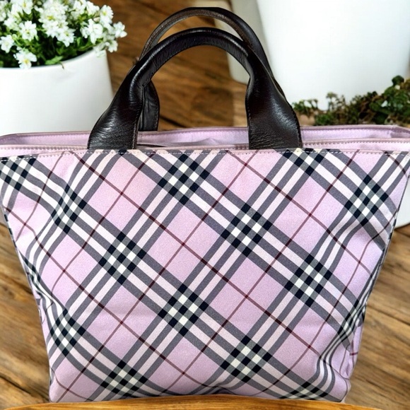 Burberry Blue label Pink Nova Check Mini Tote with COA - Picture 3 of 14